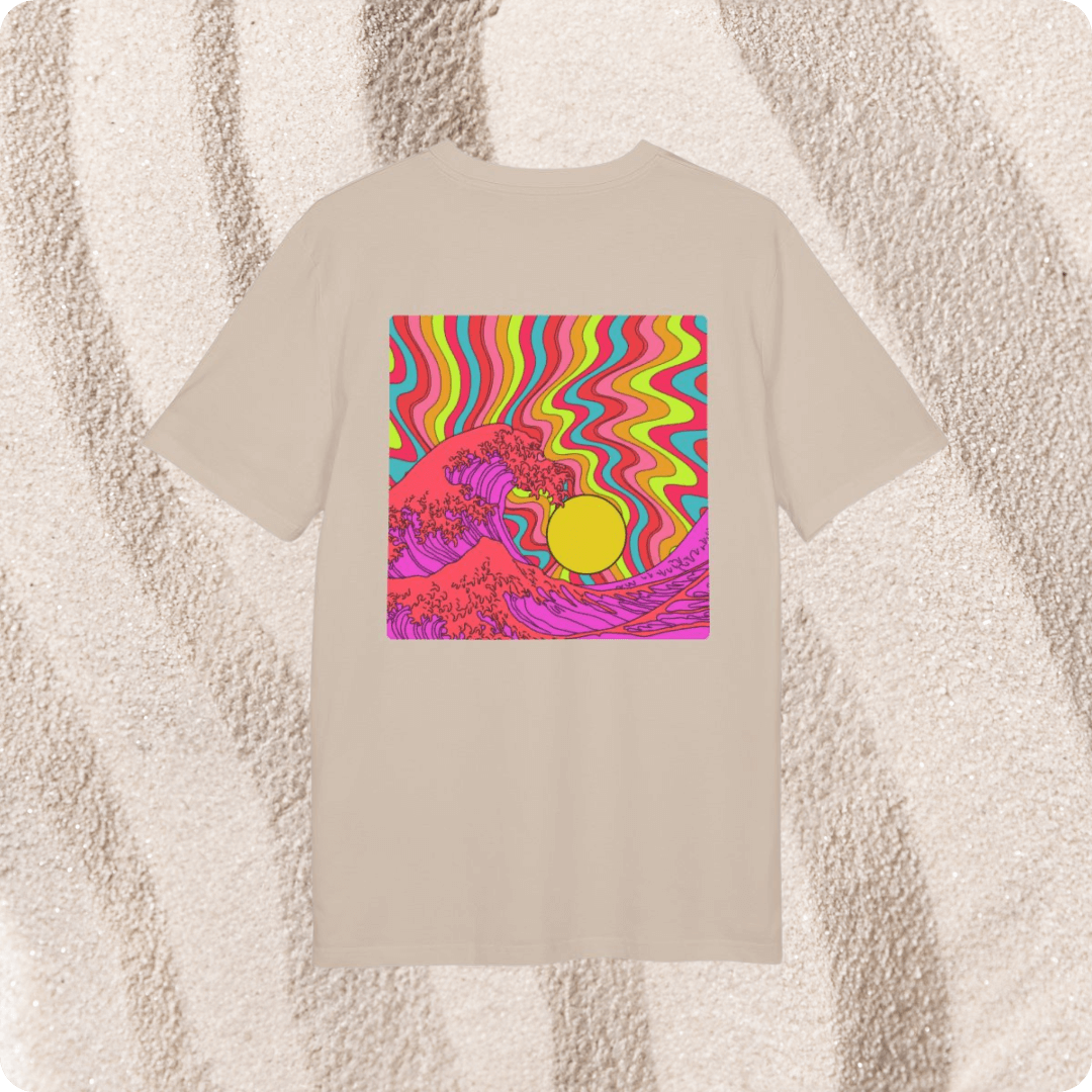 Suntribe Psychedelic T-Shirt Bio-Baumwolle Natural Raw