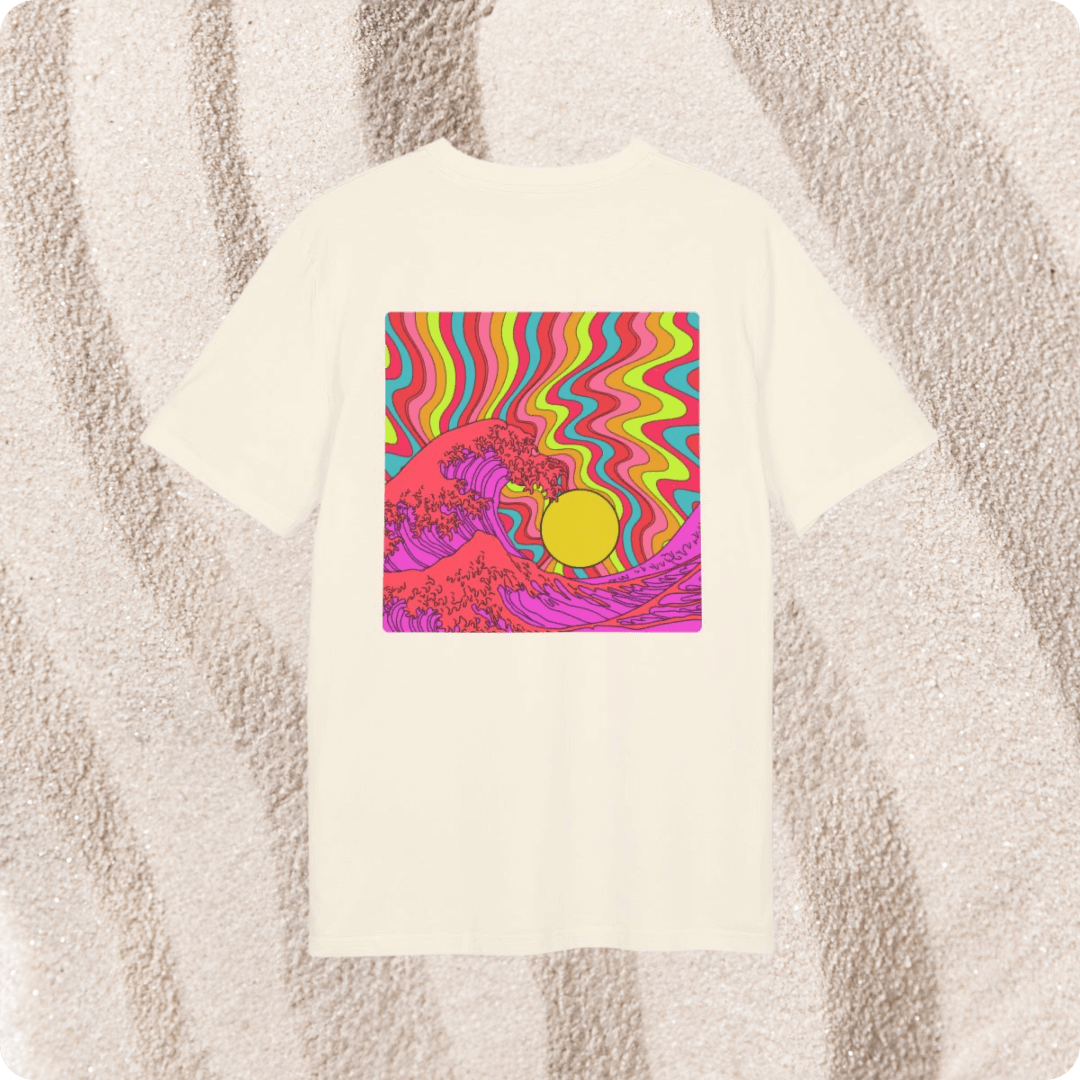 Suntribe Psychedelic T-Shirt Bio-Baumwolle Natural Raw