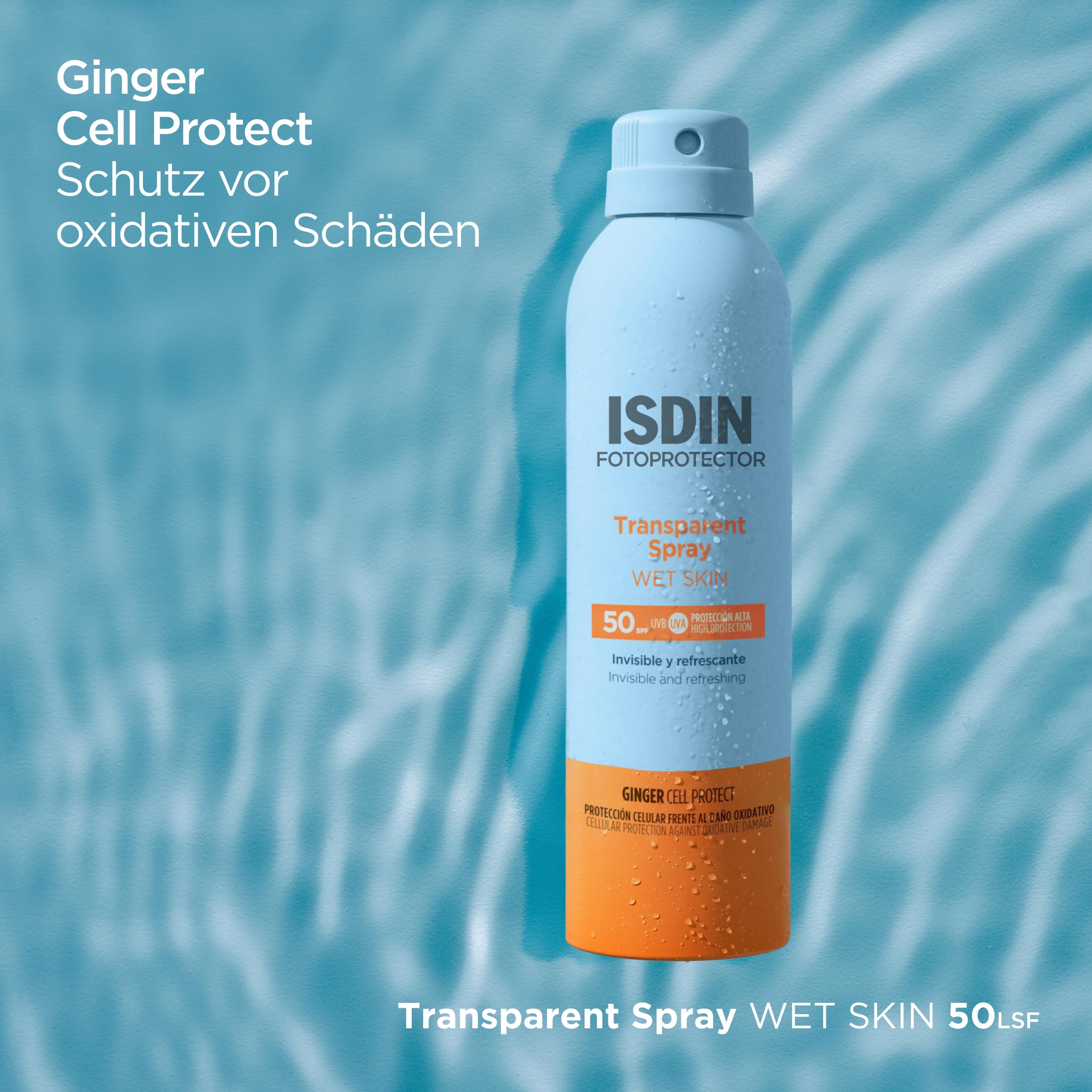 ISDIN Wet Skin Transparent Spray LSF 50 Spray 16 ml wasserfest