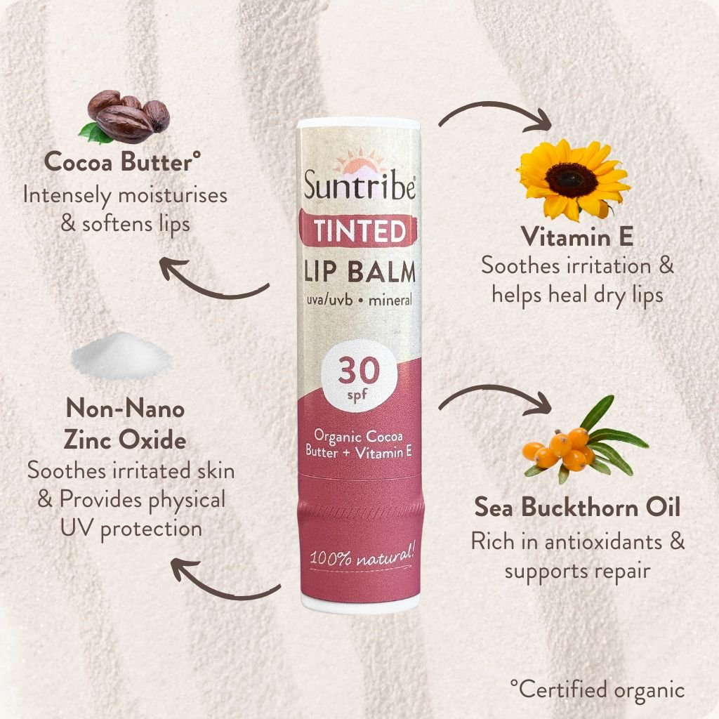 Suntribe Tinted Lip Balm Lippenbalsam LSF 30 Rot