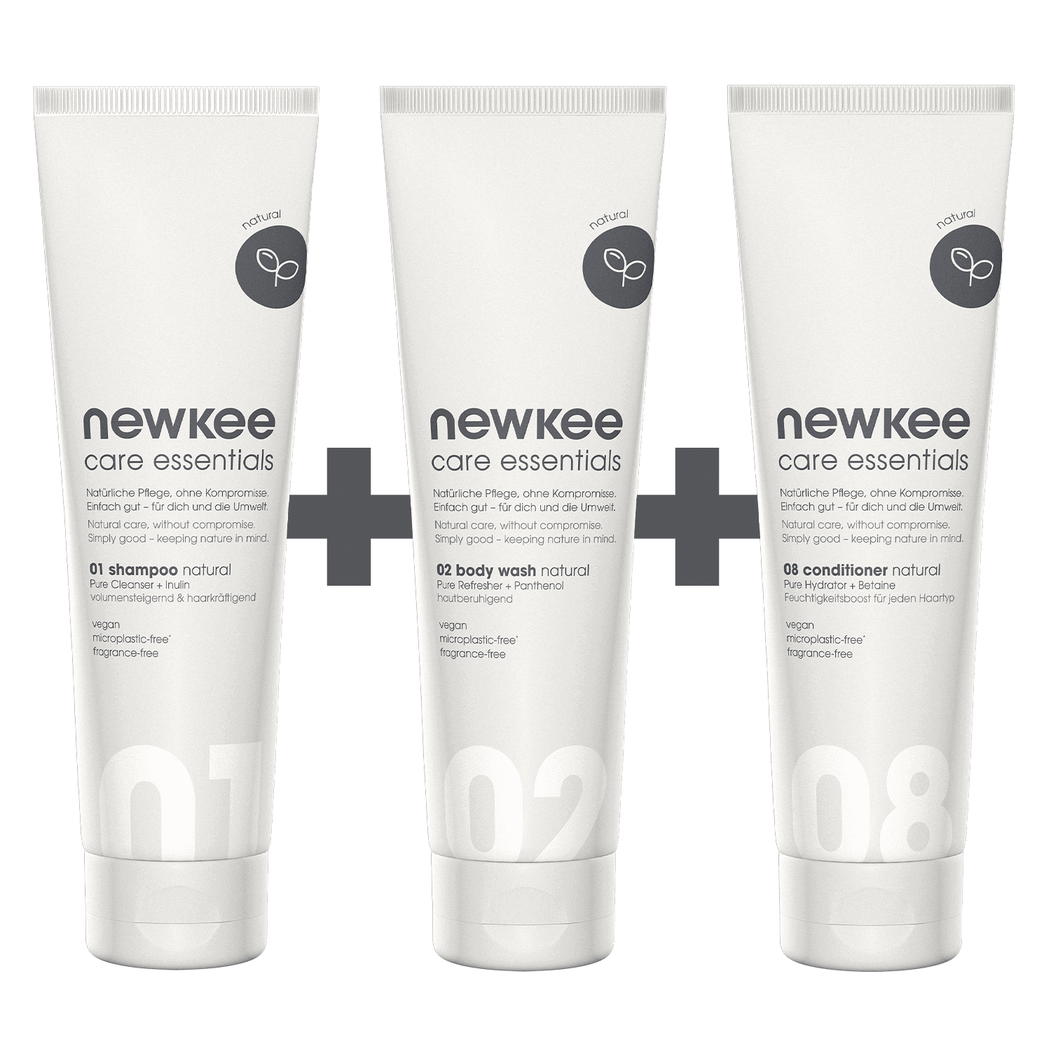 newkee hair & body bundle Duschset 3-teilig natural