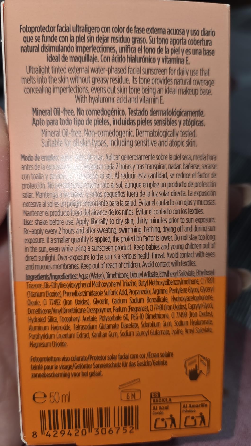 ISDIN Fusion Water Color Sonnencreme LSF50 Medium