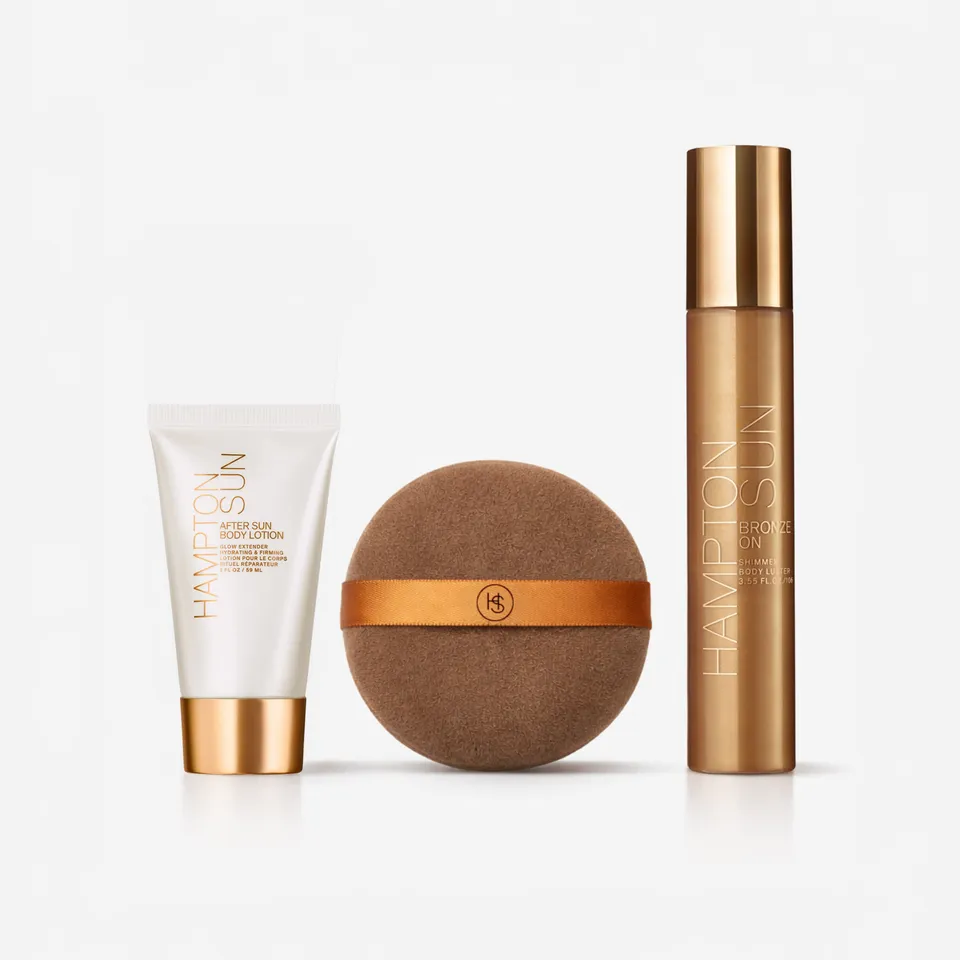 Hampton Sun Skin Perfecting Set Glow Set 3-teilig mit Schimmer