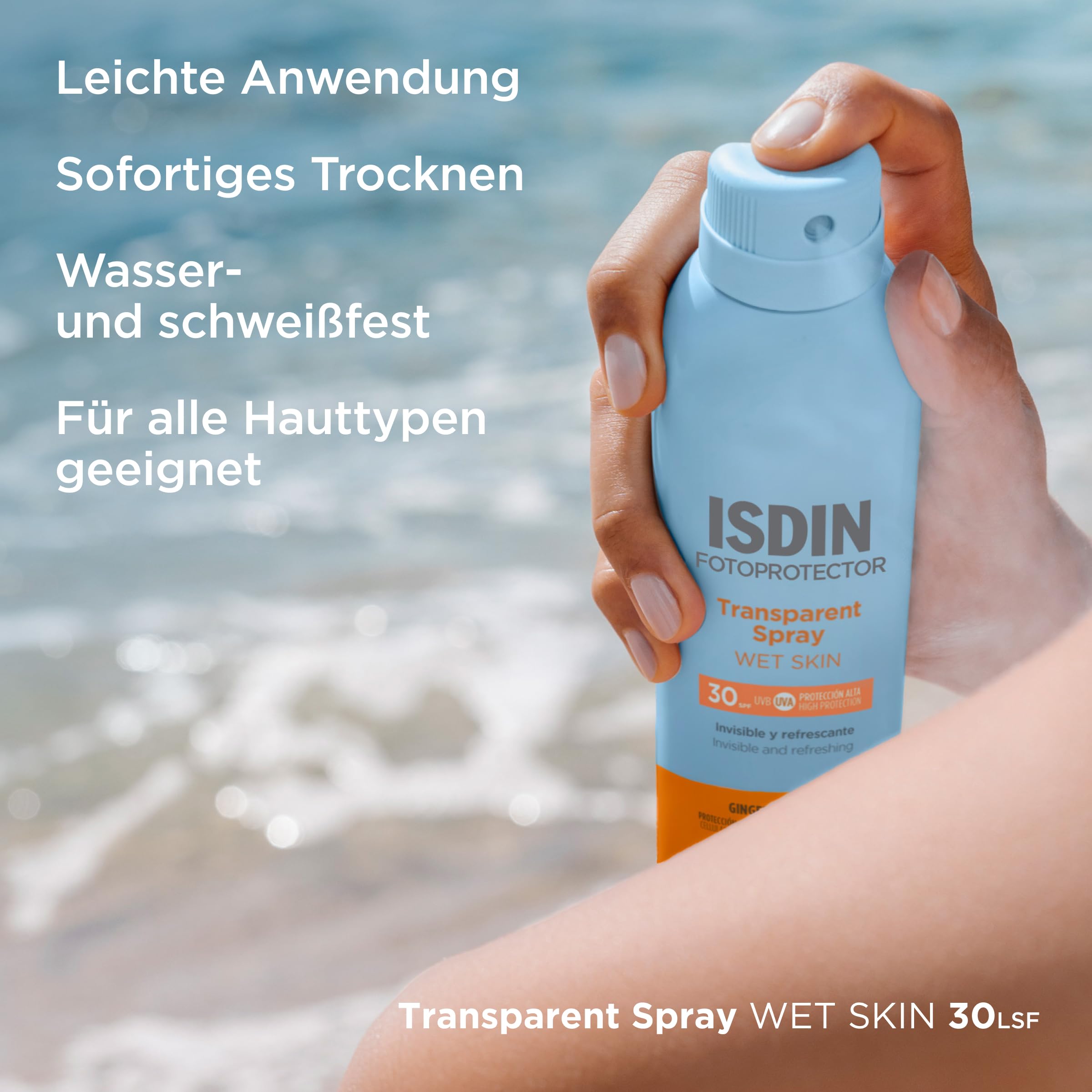 ISDIN Fotoprotector Wet Skin Sonnenspray LSF 30 250ml wasserfest