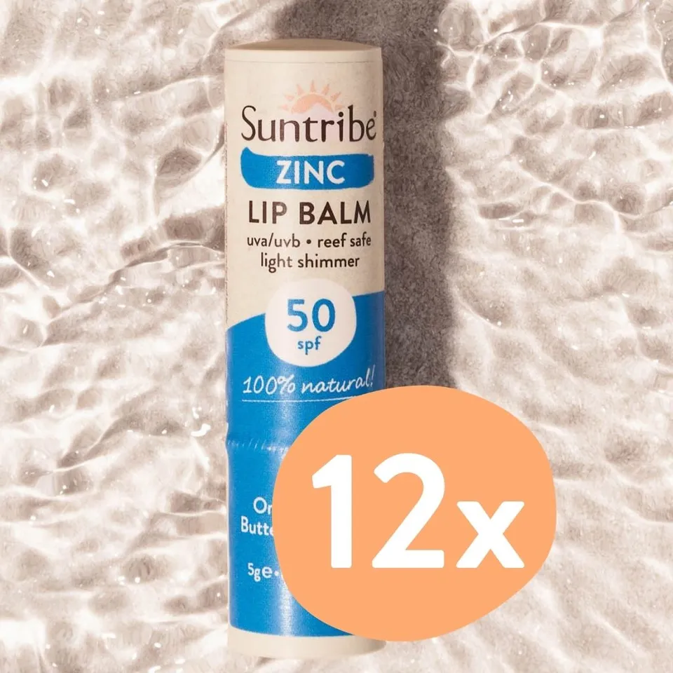 Suntribe Lip Balm Lippenbalsam LSF50 mineralisch 12x5g Zink