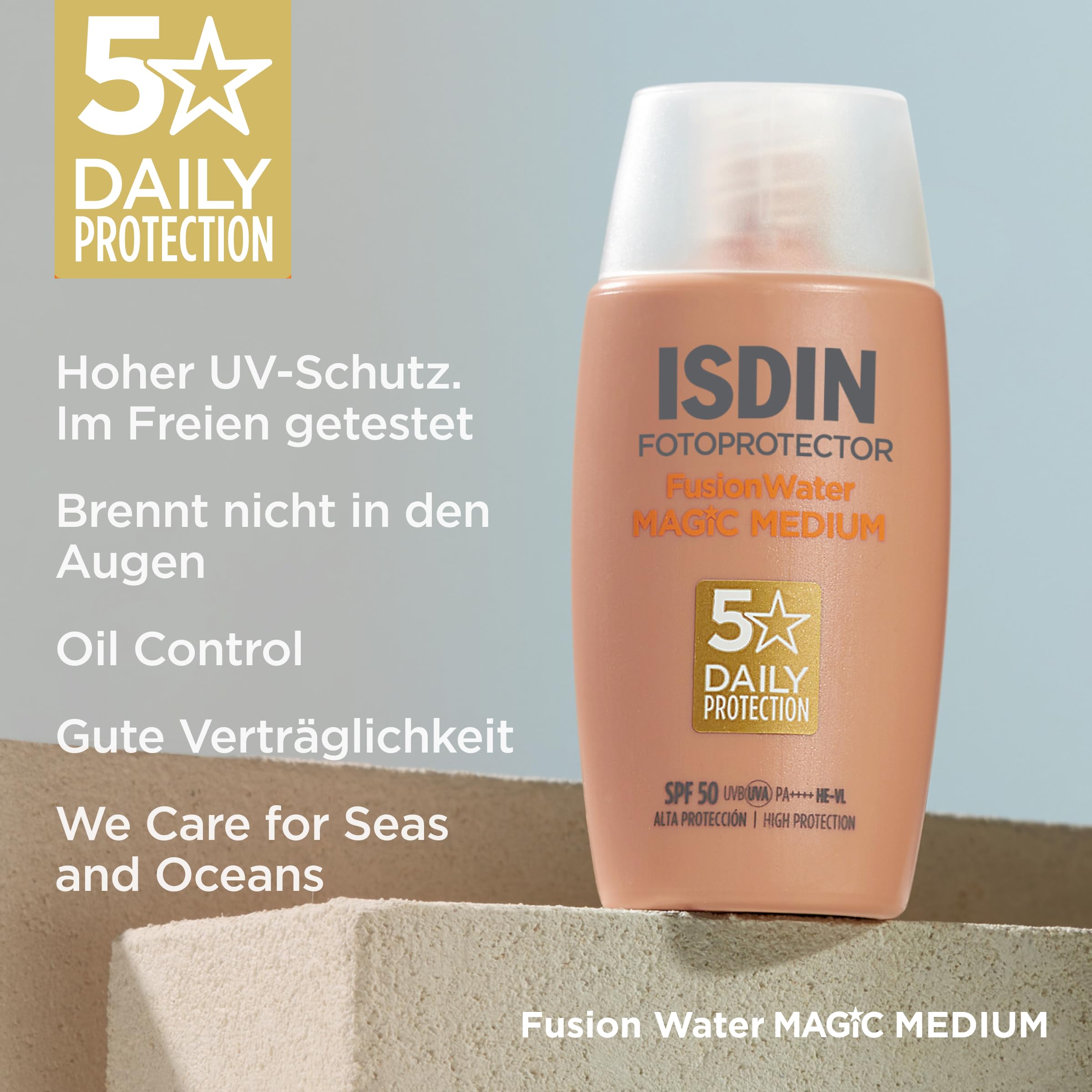 ISDIN Fusion Water Color Sonnencreme LSF50 Medium