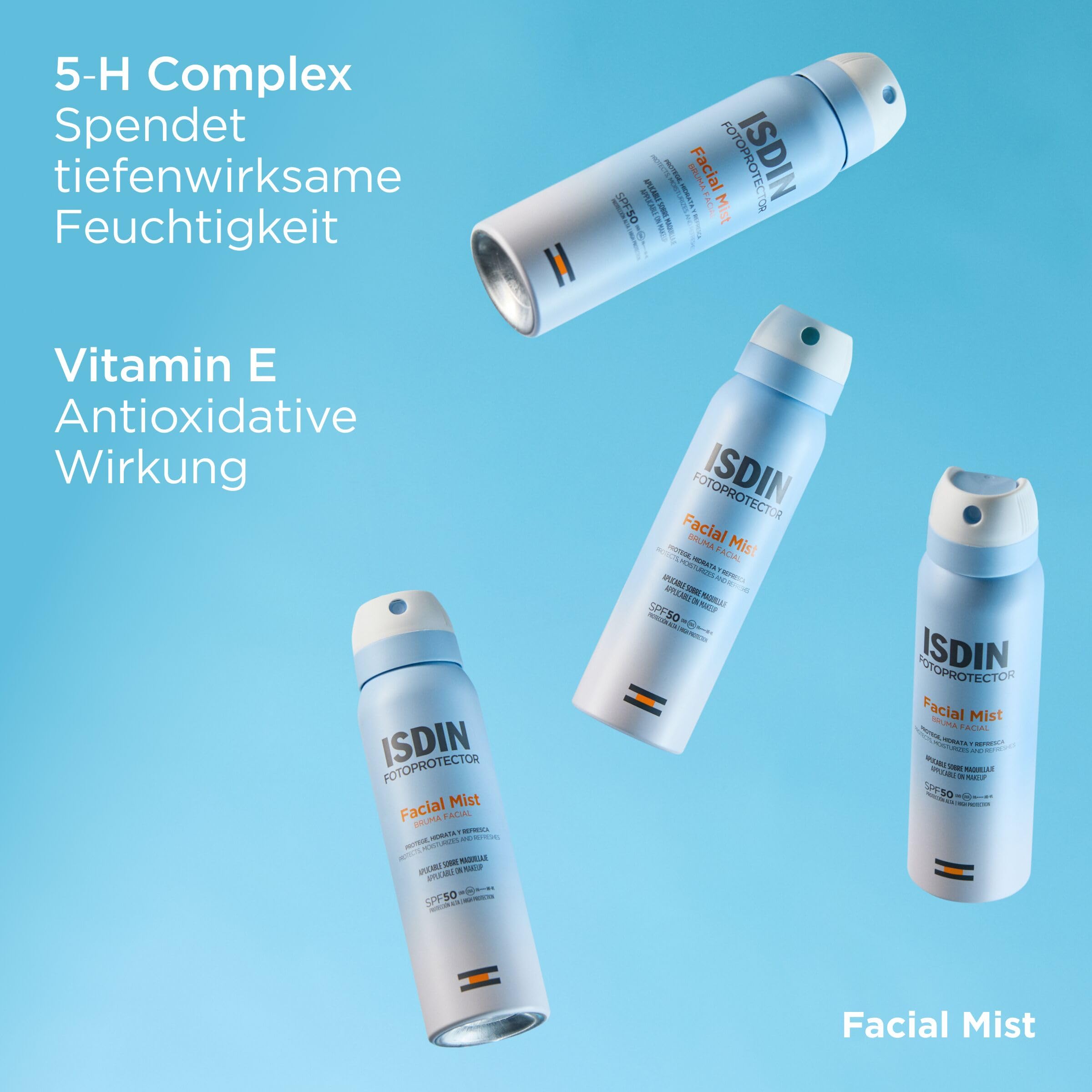 ISDIN Facial Mist Sonnenspray 100ml LSF 50 Make-up