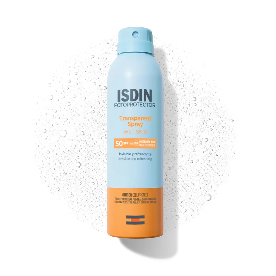 ISDIN Wet Skin Transparent Spray LSF 50 Spray 16 ml wasserfest