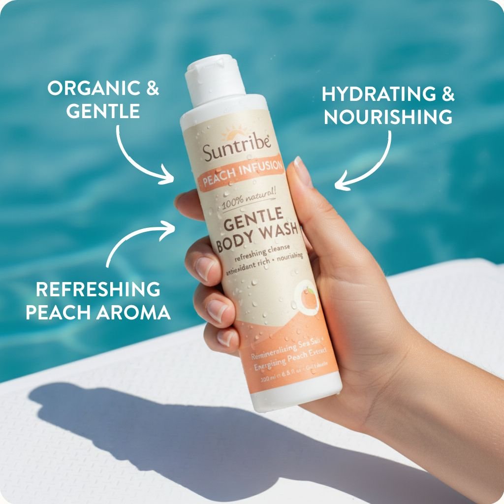 Suntribe Natural Gentle Body Wash Peach Duschgel vegan
