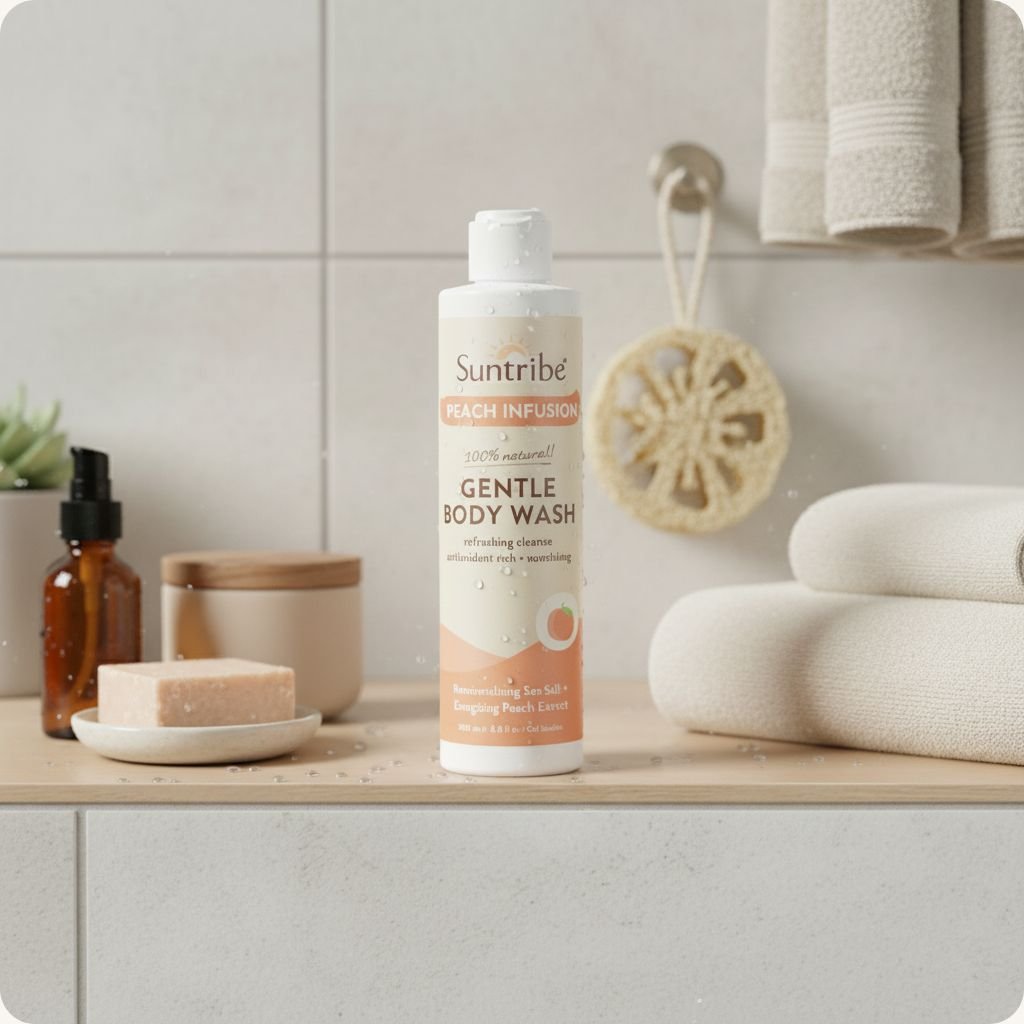 Suntribe Natural Gentle Body Wash Peach Duschgel vegan