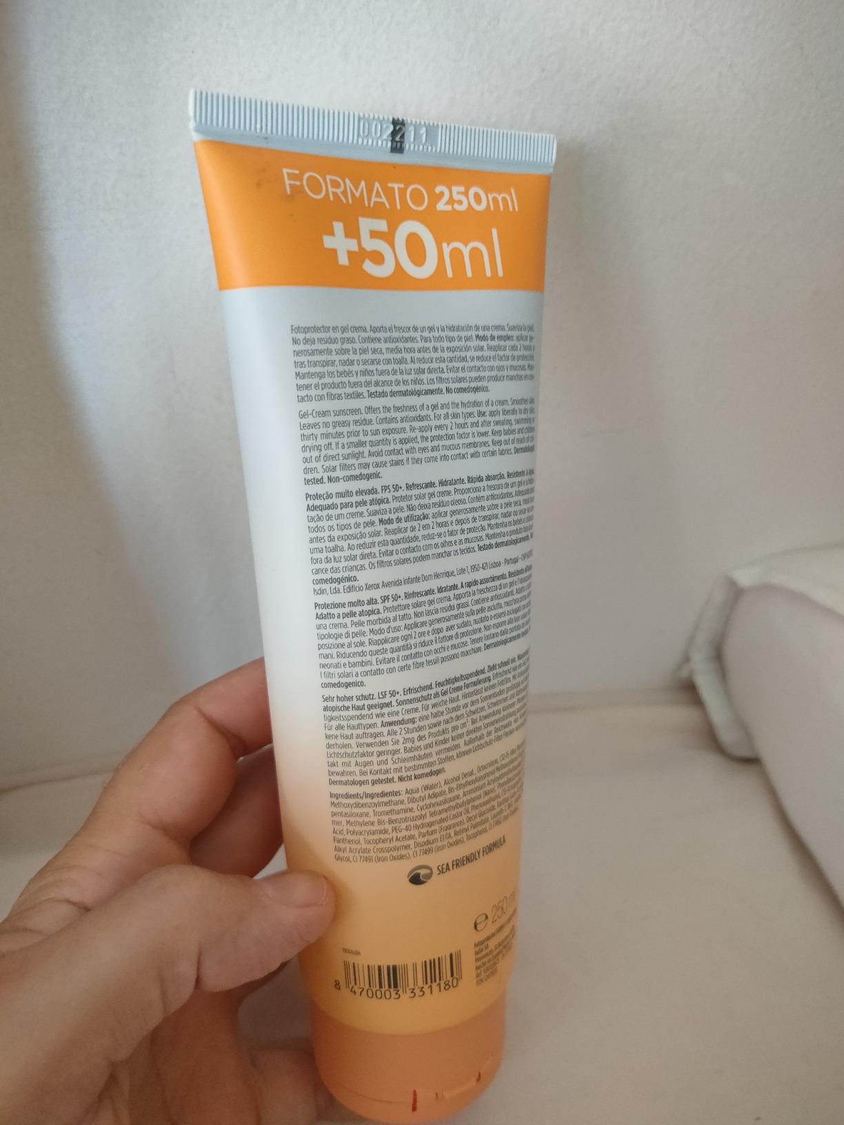 ISDIN Fotoprotector Gel-Creme LSF 50 Sonnencreme 250ml