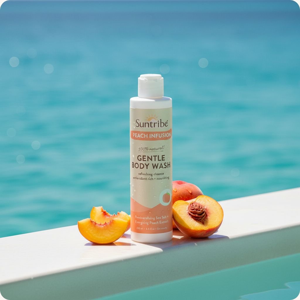 Suntribe Natural Gentle Body Wash Peach Duschgel vegan