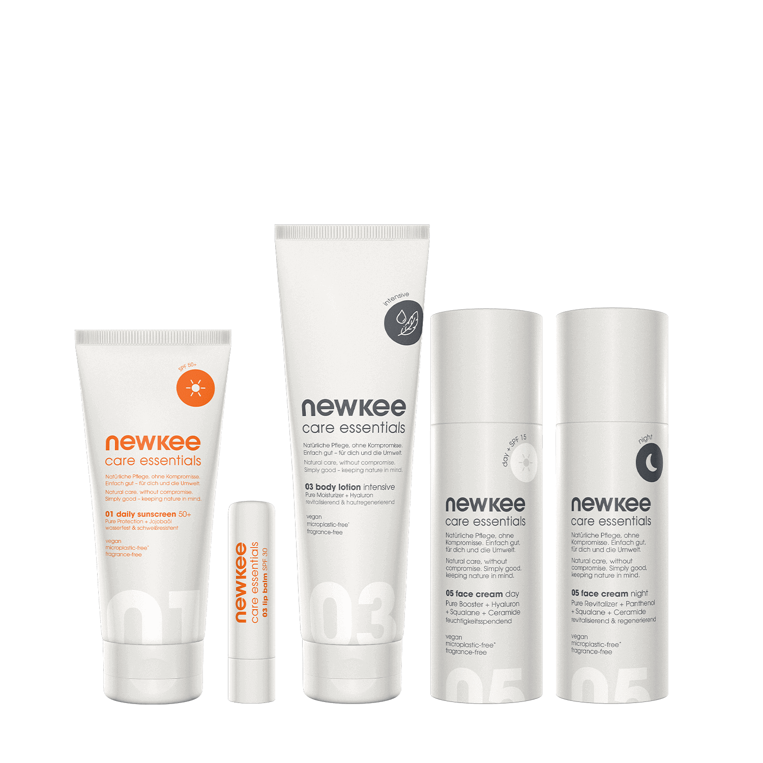 newkee all-round carefree Pflegeset Gesicht Körper Haare komplett