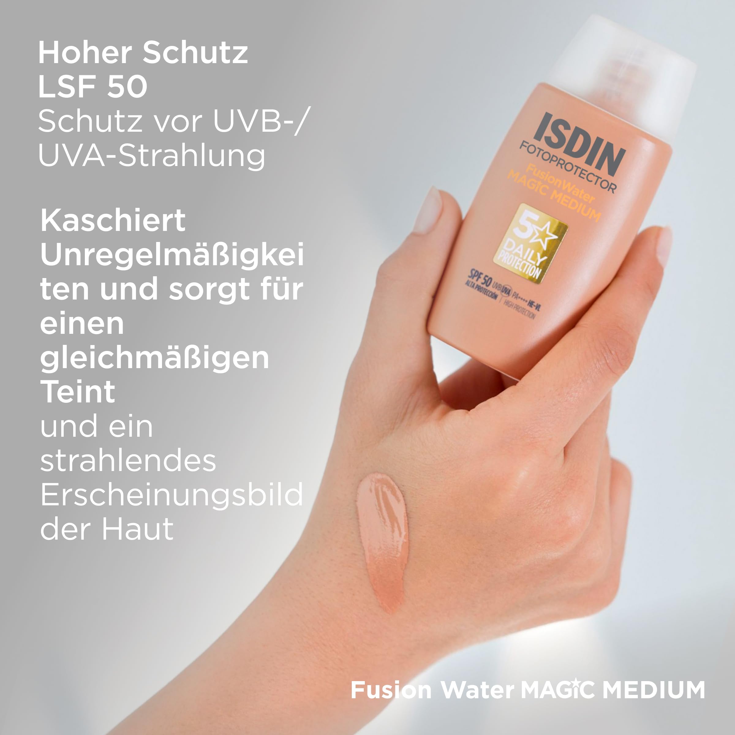 ISDIN Fusion Water Color Sonnencreme LSF50 Medium