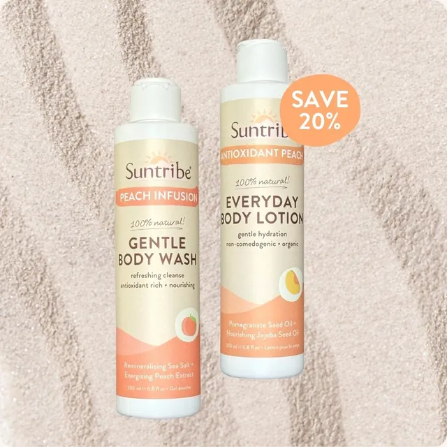 Suntribe Antioxidant Peach Dusch- und Pflegeset Pfirsich
