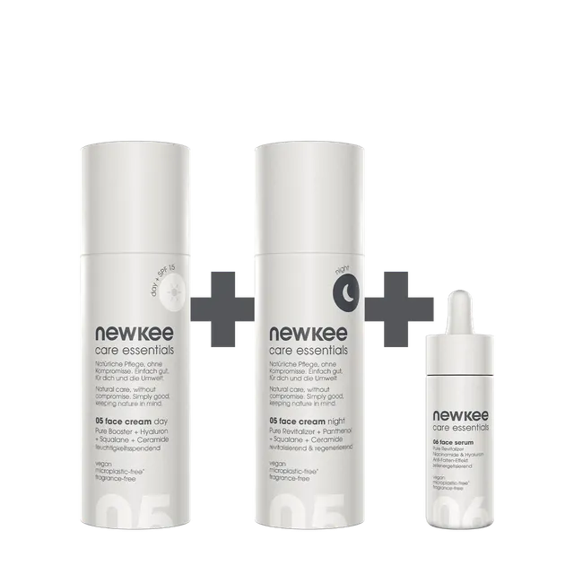 newkee face care bundle plus Gesichtspflegeset Serum Tag Nacht