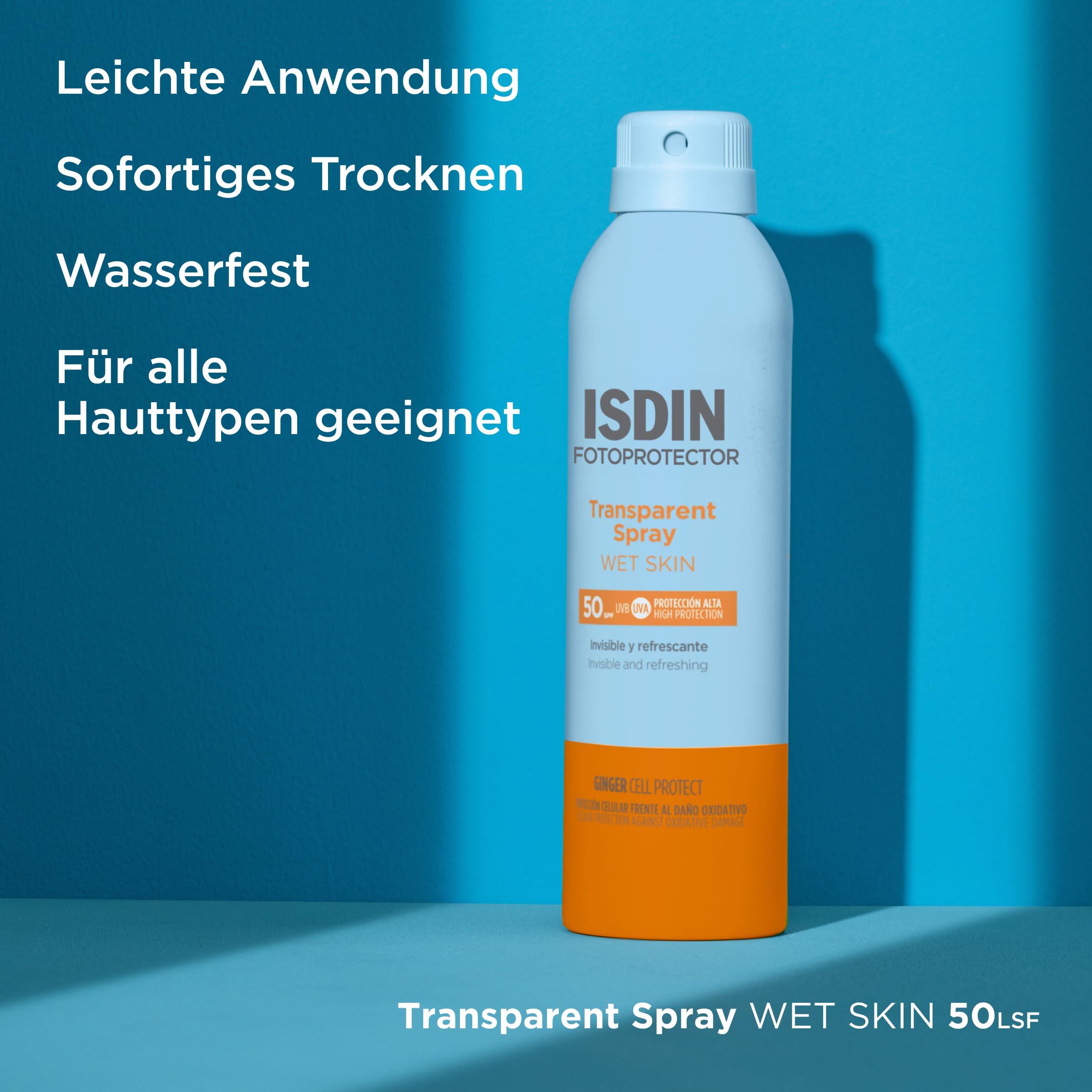 ISDIN Wet Skin Transparent Spray LSF 50 Spray 16 ml wasserfest