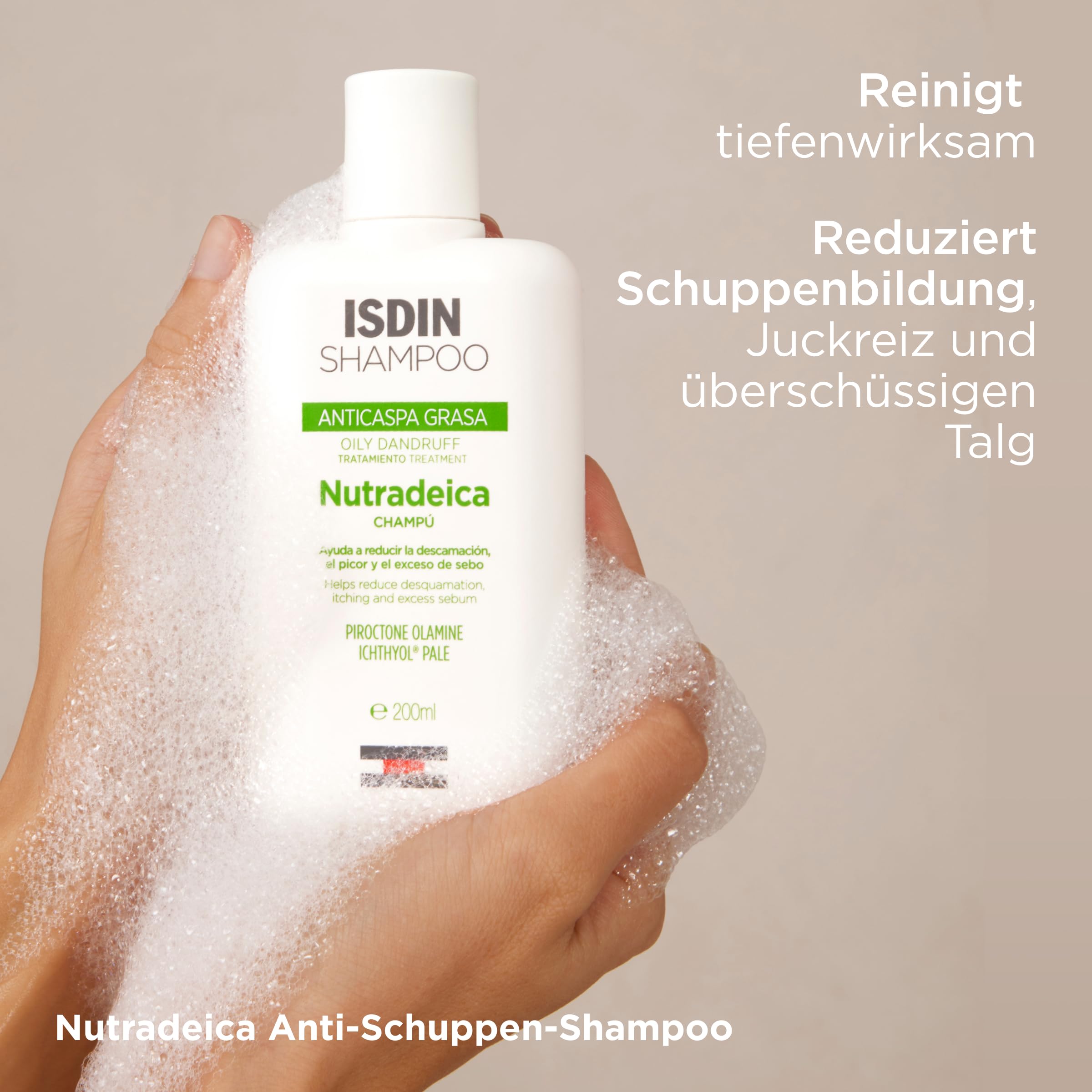 ISDIN Nutradeica Shampoo 200 ml gegen trockene Schuppen