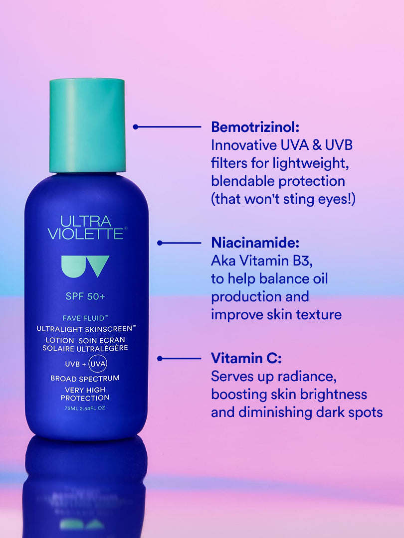 Ultra Violette Fave Fluid SPF50+ Skinscreen 75ml ultraleicht