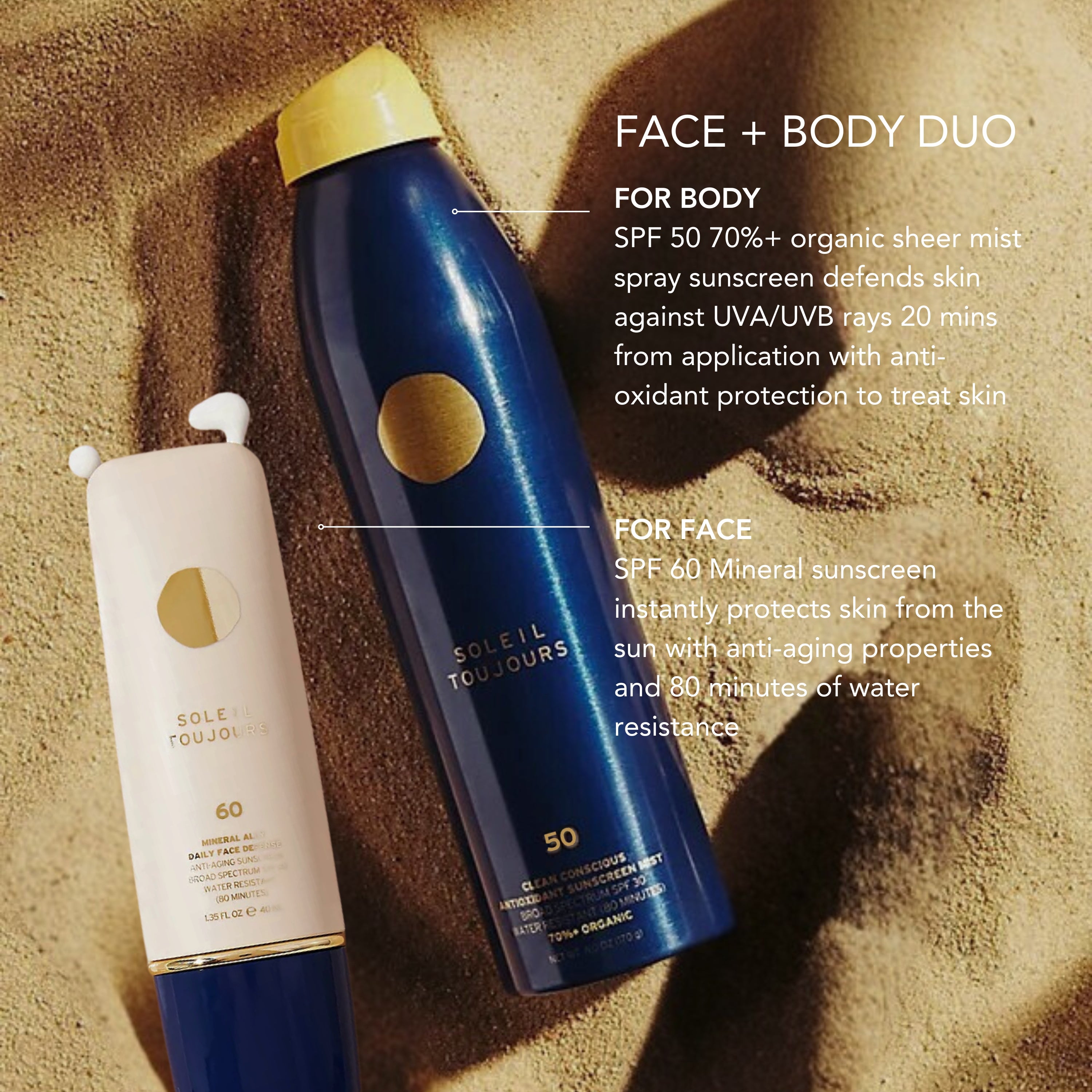 Soleil Toujours Face+Body High SPF Duo Sonnenschutz-Set LSF60
