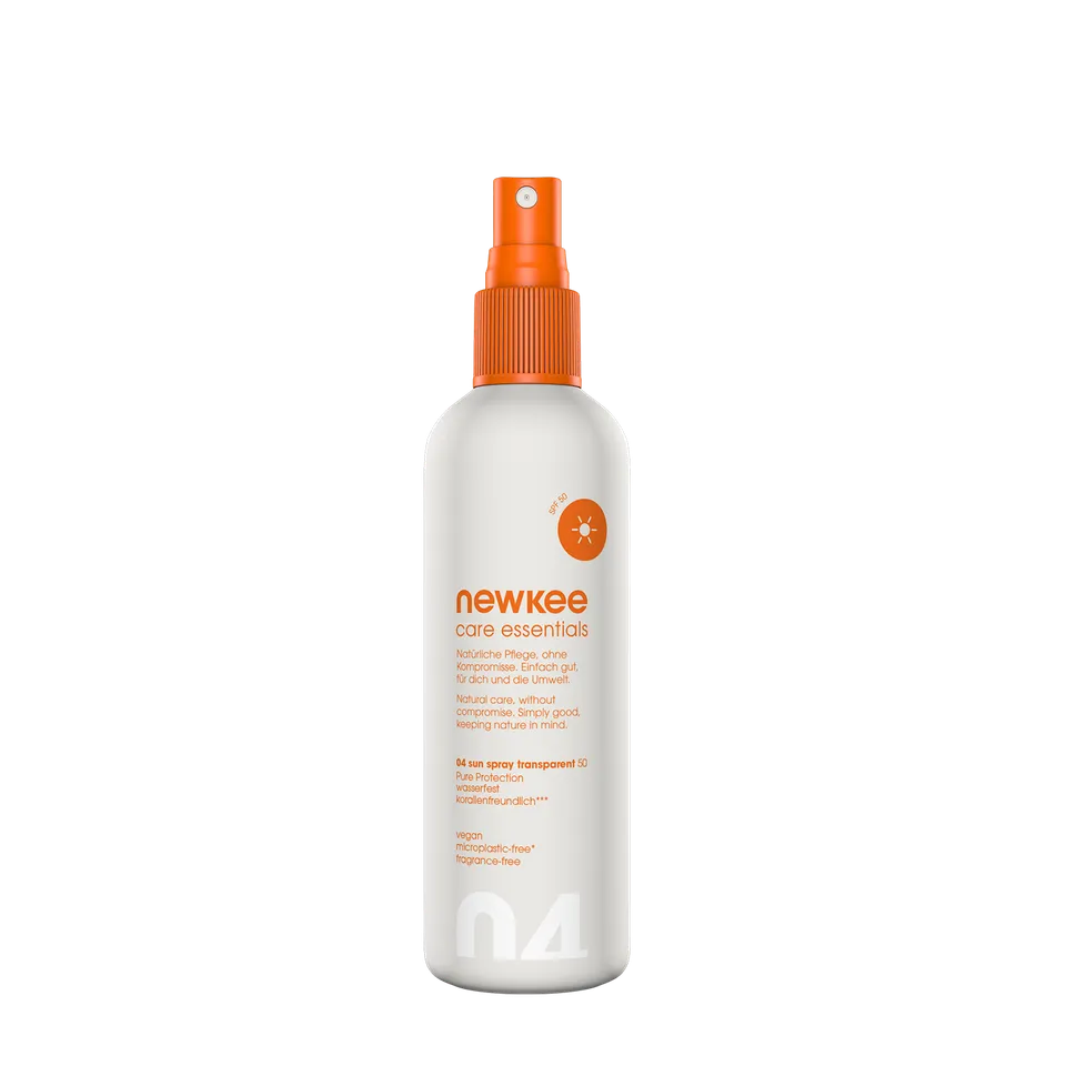 newkee sun spray transparent 50 Sonnenspray LSF 50 wasserfest