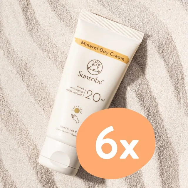 Suntribe Organic Mineral Day Cream Tagescreme LSF20 getönt 6x50ml