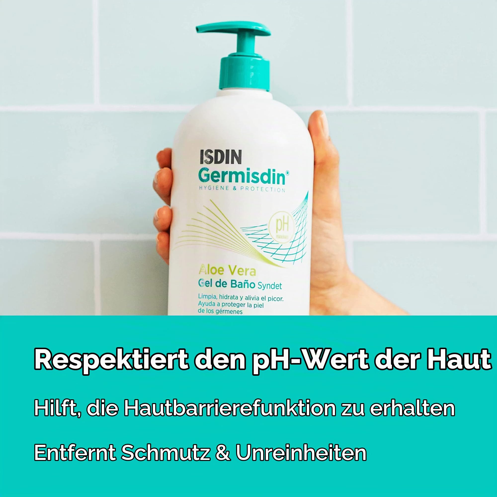 ISDIN Germisdin Aloe Vera Badegel 500 ml seifenfrei