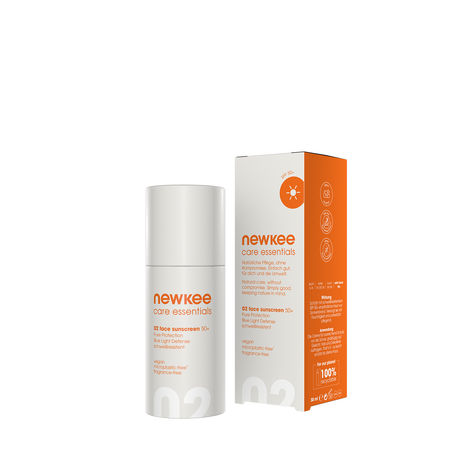 newkee face sunscreen 50+ Gesichtssonnencreme LSF 50+ Anti-Aging